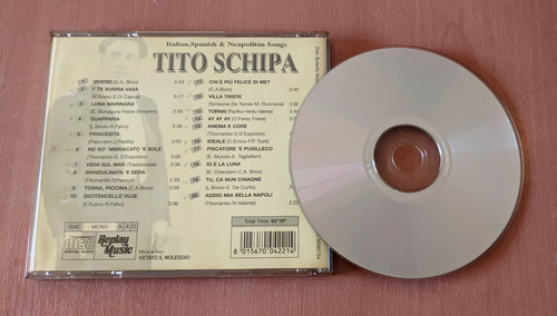 Tito Schipa - Italian, Spanish & Neapolitan Songs (Usado)