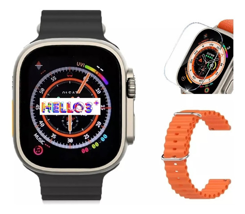 Relogio H11 Smartwatch Hello Watch 3 Ultra Tela Amoled 4gb 