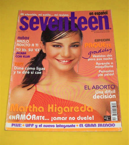 Imagen 1 de 8 de Martha Higareda Revista Seventeen 2003 T.a.t.u. Molotov Uff