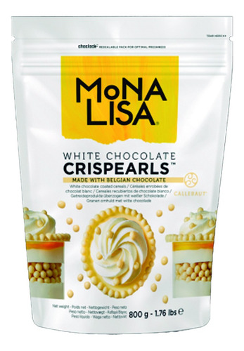 Perlas De Galleta Chocolate Bco. Crispearls Mona Lisa 800 G.