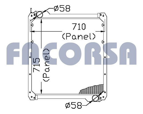 Radiador Facorsa Compatible Motoniveladora N.holland Rg140b