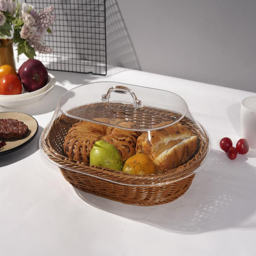 Cesta Para Servir Alimentos, Cesta De Pan Tejida 25cmx35cm