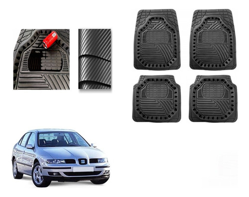 Tapetes Carbono 3d Grueso Seat Toledo 2001 A 2003 2004 2005