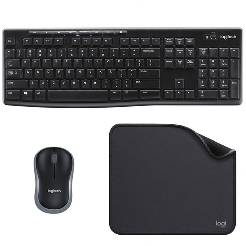 Combo Inalámbrico Logitech Mk270 + Pad Mouse Studio Series