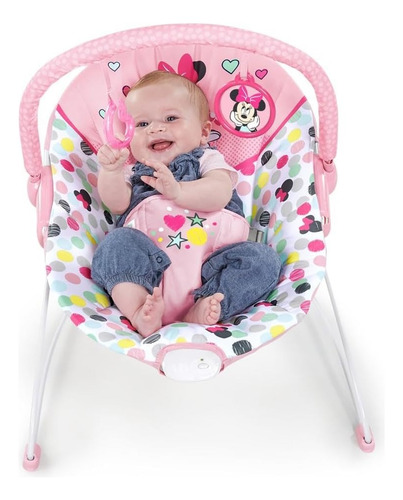 Bouncer Para Bebe Disney Baby Minnie Mouse Rosa Lunares
