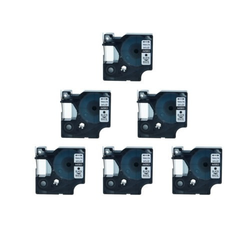 6pk Para D1 Dymo Labelmanager 45803 350d 450d Negro En Marca