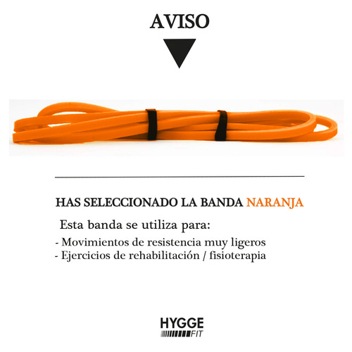 Banda Para Dominadas Tensión Baja 1/7 Resistencia Hygge Fit