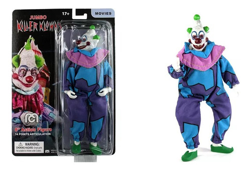 Muñeco Jumbo Killer Klowns Mego Horror Articulado 20cm M4e