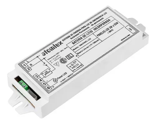 Balasto Autonomo De Emergencia Atomlux 1606 Panel Led 3w 55w