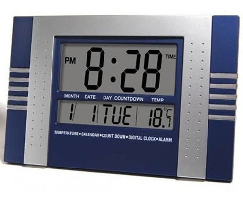 Reloj Digital Pared Y Mesa Temperatura Calendario Alarma