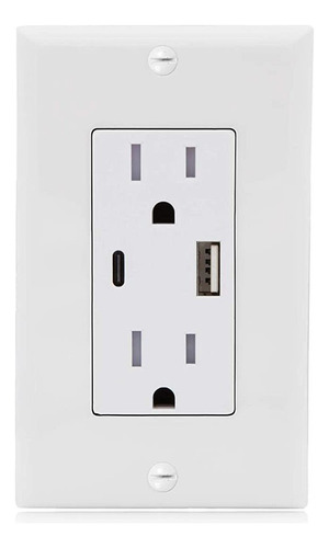 Maxxima 4.8a Usb Tipo C / A Cargador De Salida Dual Usb De A