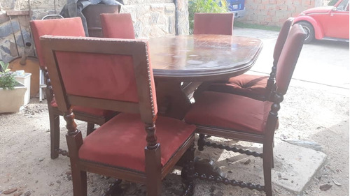 Juego De Comedor De Madera Caoba 6 A 8puestos