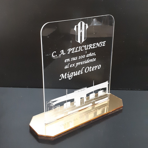 Trofeo De Acrílico Y Madera De 20cm X 5 Unidades