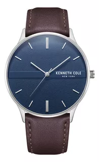 Reloj Hombre Kenneth Cole Kcwga2234302 New York Color De La Correa Azul Color Del Bisel Plateado Color Del Fondo Plateado