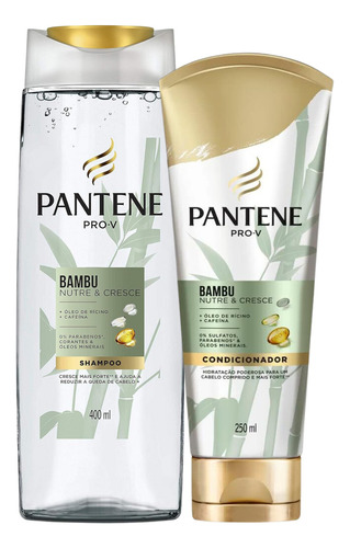  Kit Shampoo E Condicionador Bambu Pantene 400ml + 250ml