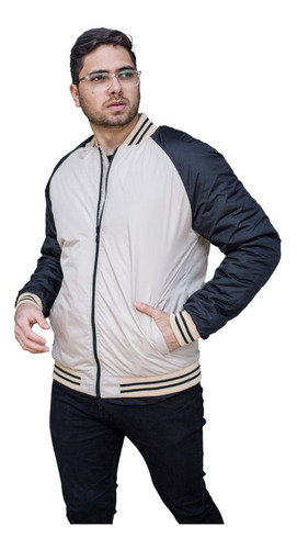 Campera Bomber Hombre Abrigada Aviadora Universitaria