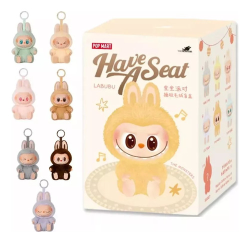 6pz Labubu Monster Muñeco Peluche Figura Macaron Have Seat