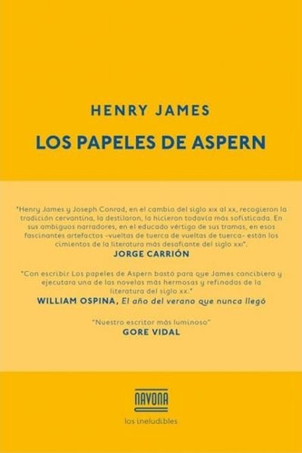 Papeles De Aspern, El, De Henry James., Vol. Unico. Editorial Navona, Tapa Blanda En Español