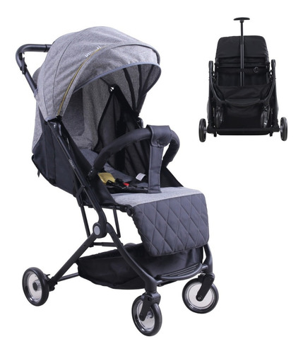 Carriola De Viaje Tipo Maleta Lock It Lifestyle By Infanti Color Gris