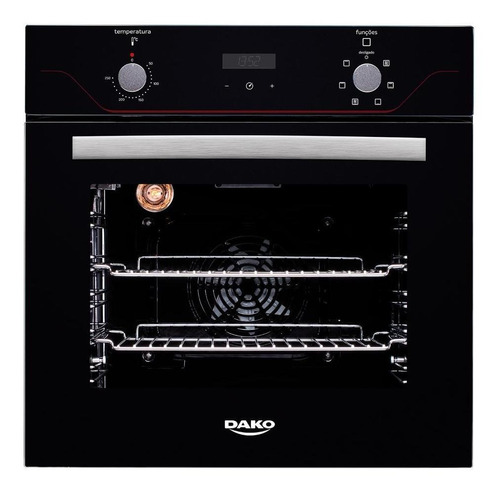 Forno Embutir Elét Preto 60l Timer Digit Dako Diplomata Gril 220V - 240V