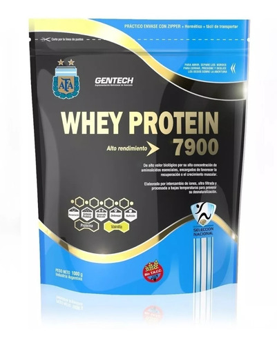Gentech Premium Whey Protein 7900 Afa Suero Proteina 1 Kg