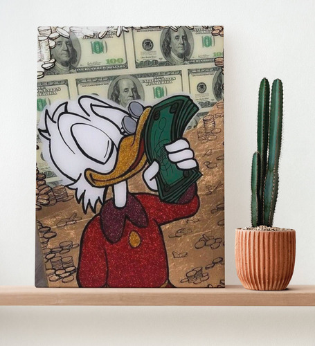 Cuadro Canva Monopoly Tio Gilito 60x60 (matte/glossy)