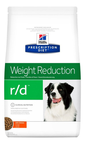 Alimento Hill's Prescription Diet Weight Reduction r/d para perro adulto sabor pollo en bolsa de 17.6lb