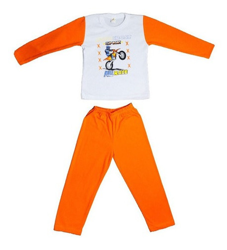 Pijama Para Niño Creaciones Boby Larga Naranja