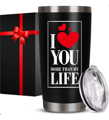 Vaso Cooler Con Texto En Inglés  I Love You , Regalo De Amor