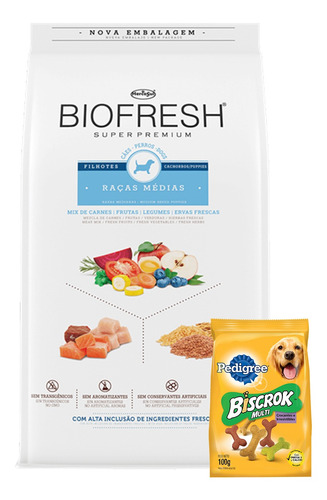 Biofresh Perro Cachorro Raza Mediana 15kg+regalo
