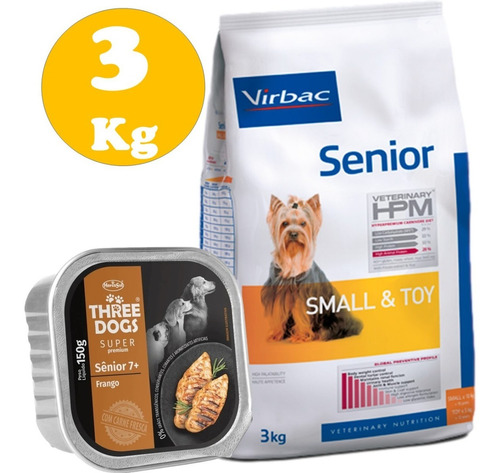 Virbac Hpm Senior Small&toy(raza Pequeña Y Mini) 3kg+ Regalo