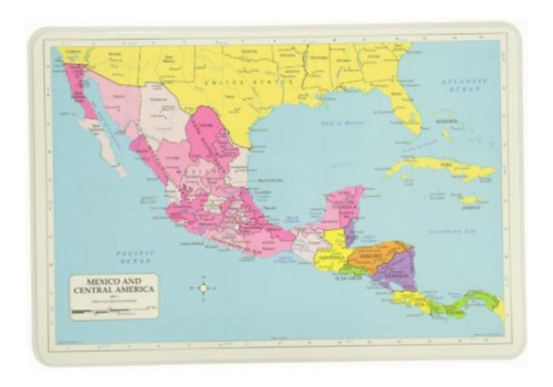 Mantel Individual, Mapa México/centroamérica Color Multi