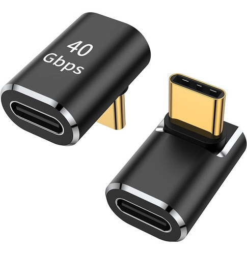 Auvipal Adaptador Usb C 90 Grado  2 Conector Macho Hembra