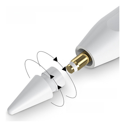 Punta Activa Plateada Para Lápiz Apple Nib 40 Blanca