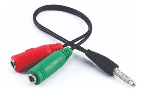 Cable Splitter Mini Plug 3,5mm  A 2 Hembras Mic Y Auricular