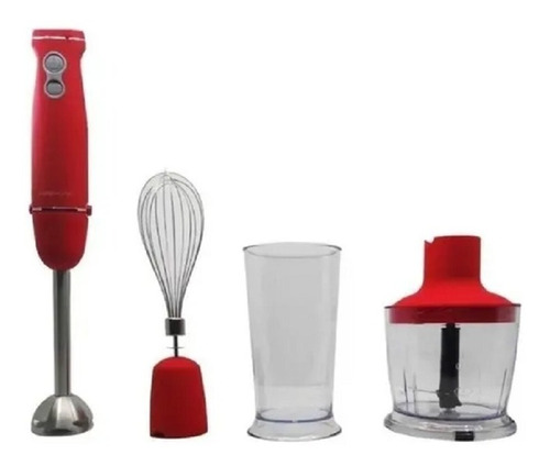 Mixer Minipimer 3 En 1 Kanjihome Kjh-bl1000hb02 Rojo 220v