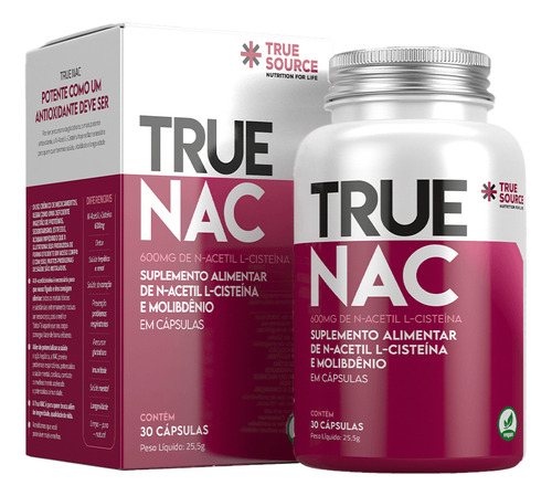Nac N-acetilcisteína True Source 30 Caps