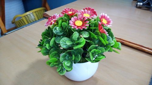 Planta De Flores Artificiales En Maceta Bonsái Decoración