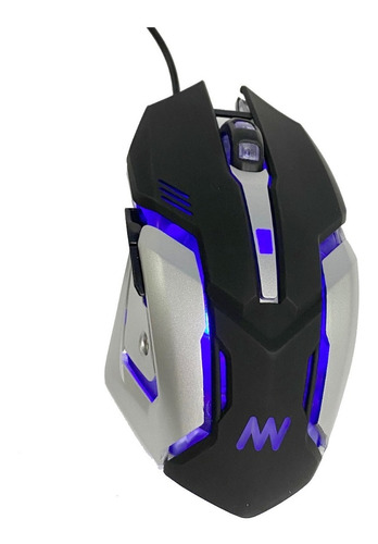 Mouse Gamer Newvision 6 Botones 2400 Dpi Usb Retroiluminado