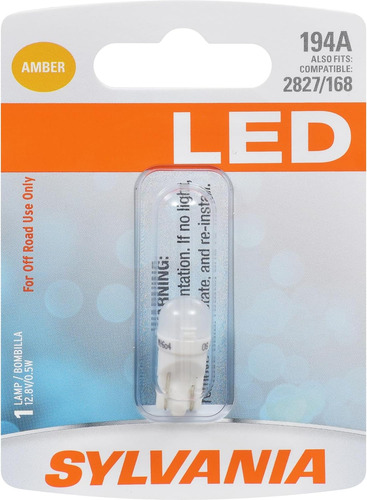 Foco Para Interior De Auto Led Ambar Sylvania Led 194a