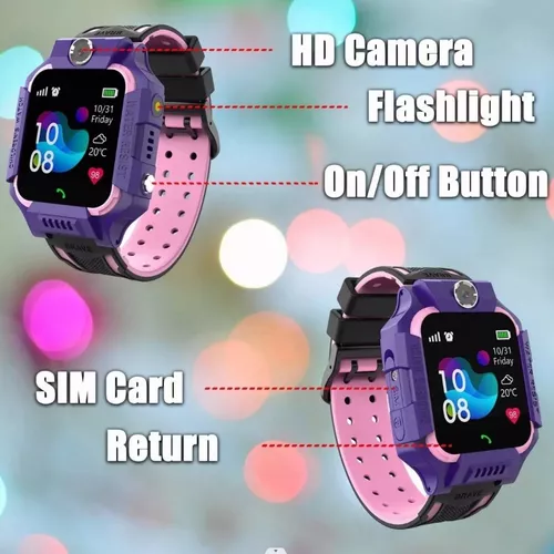 Reloj Inteligente Smartwatch Infantil Táctil Tarjeta Sim Rosa