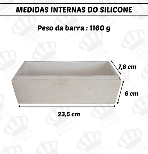 Imagem 6 de 11 de Forma De Madeira C/ Silicone Mod.7 Medidas (23,5x6x7,8cm)