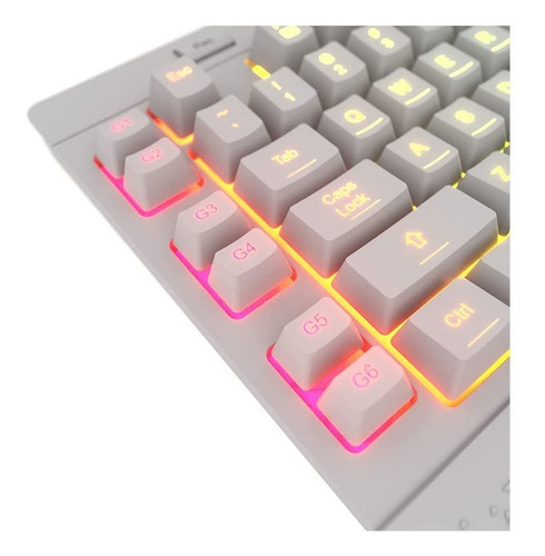 Imagen 2 de 4 de Teclado Gamer Redragon De Membrana Shiva K512 Blanco