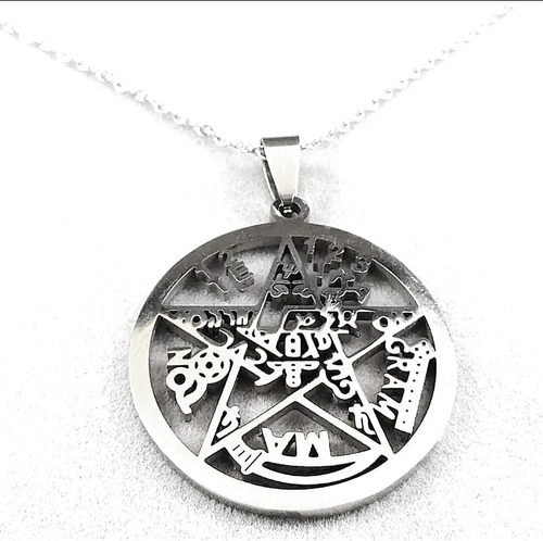 Collar Cadena Pentagrama Tetragrammaton Amuleto Aseguranza