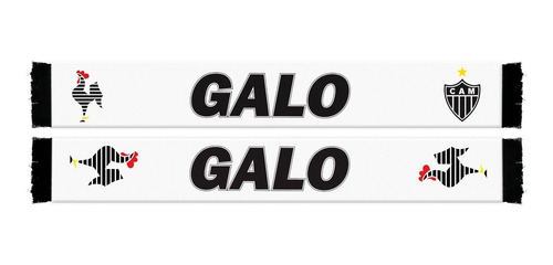 Imagem 2 de 2 de Cachecol Galo Branco Atletico Helanca Cebola 56045