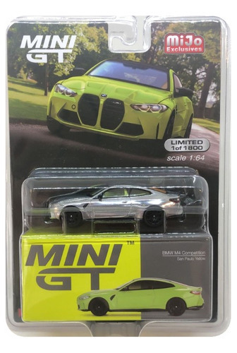 Mini Gt Chase Bmw M4 Competition San Paulo Yellow #468 1:64 Color Amarillo