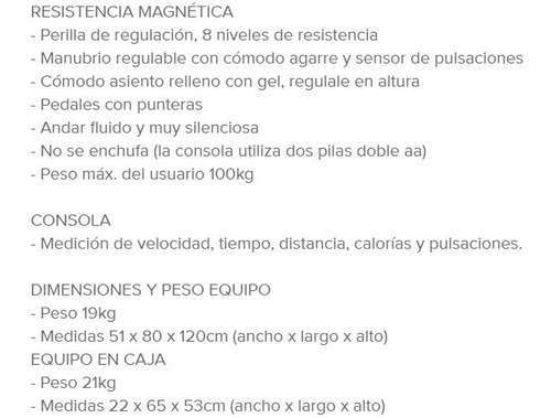 Imagen 2 de 6 de Bicicleta Fija Magnetica Enerfit 312 Bici Gimnasia