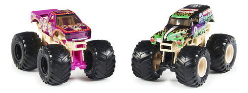 Monster Jam 1:64 2 Pack- Grave Digger S10 Vs. Calavera Color Multicolor Personaje Grave Digger Vs Calavera