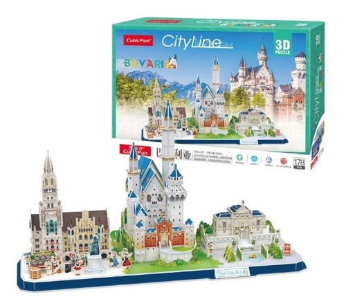 Puzzle 3d Cityline Ciudad De Bavaria