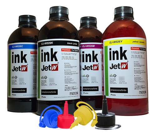 Tinta Compativel Canon G1900 G3111 G3102 G3010 G3110 4 Litro Tinta Black Hd Yellow Cyan Magenta